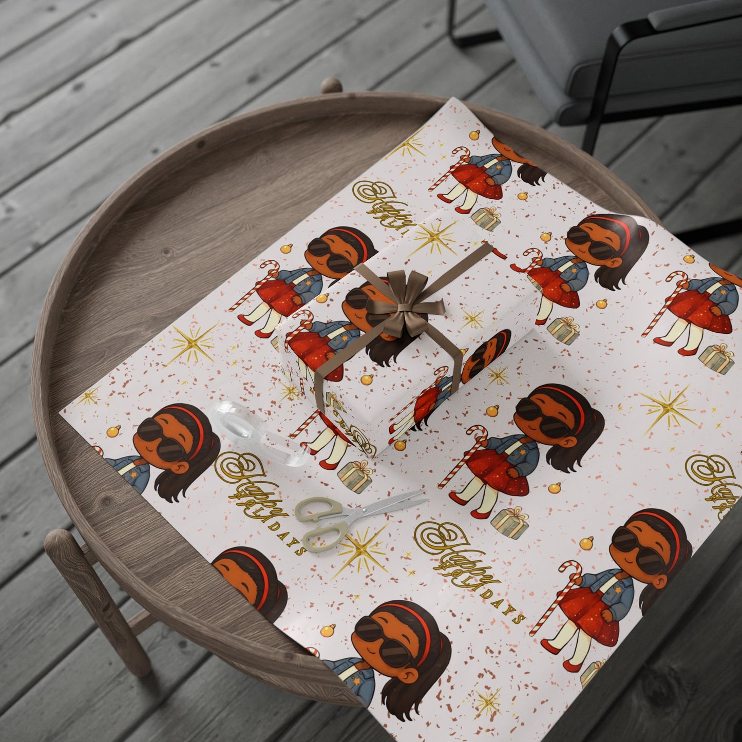 Holiday Magic! Visually Impaired Girl Christmas Wrapping Paper