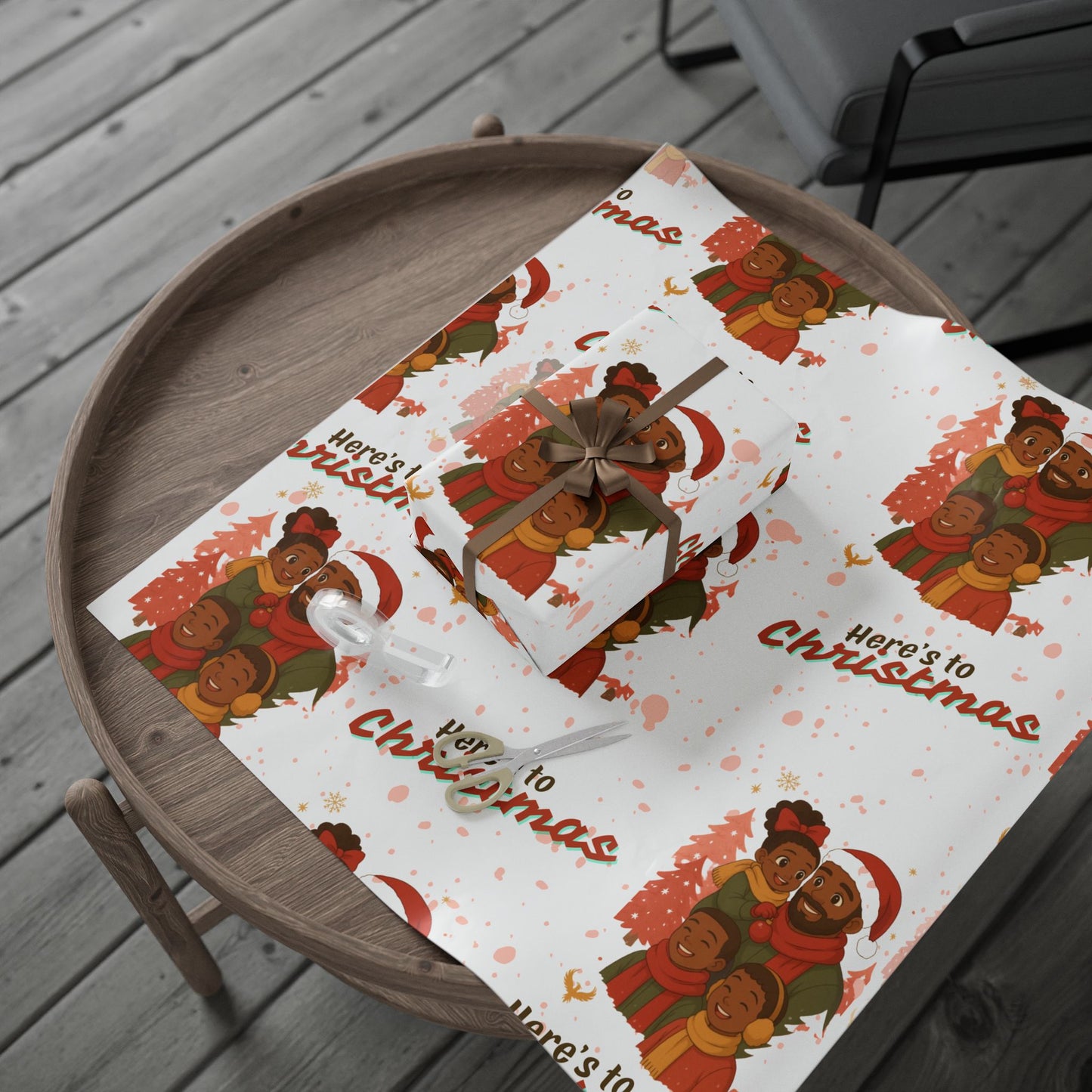 Here's to Christmas Festive Wrapping Paper I Fathers Matter