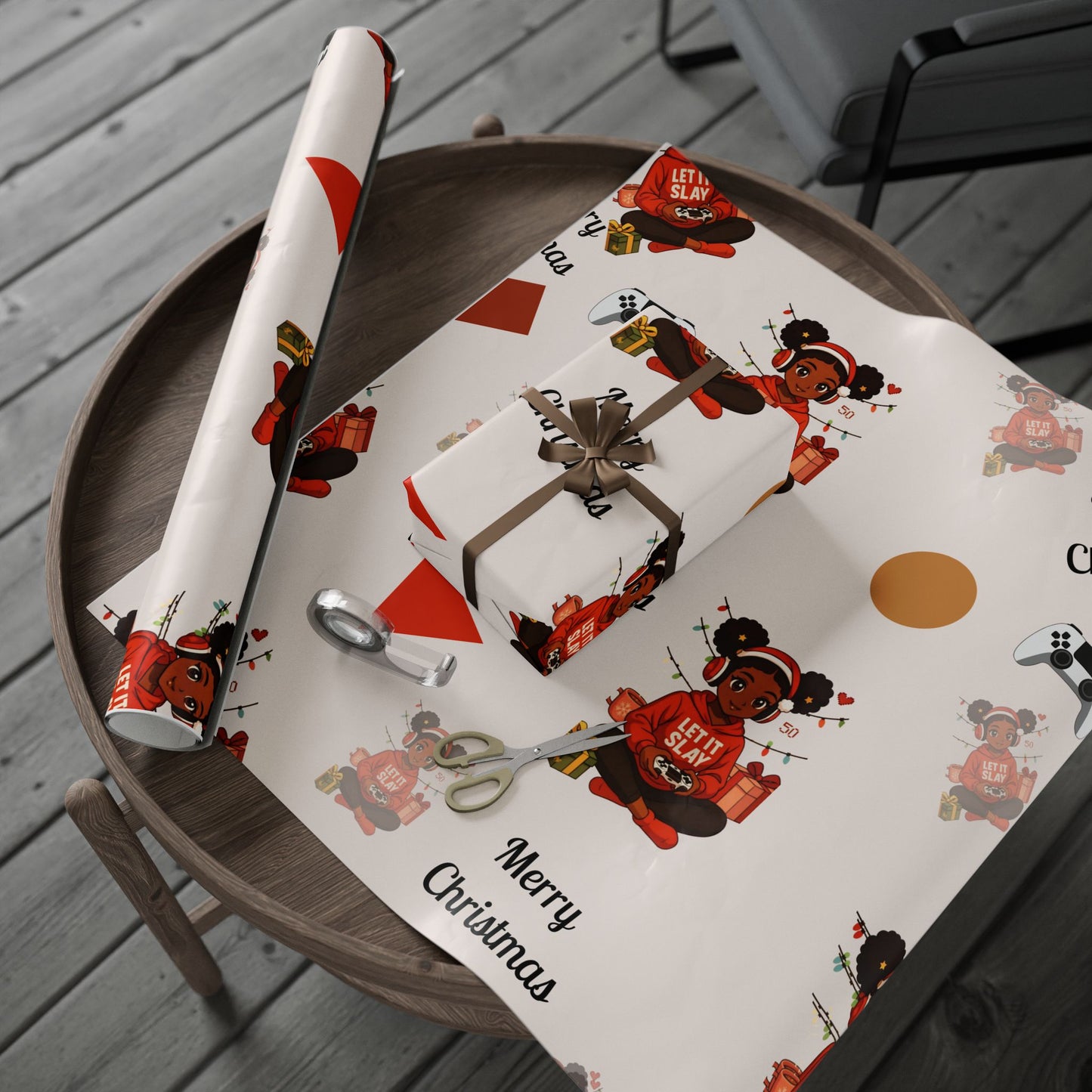 Gamer Girl Holiday Gift Wrap