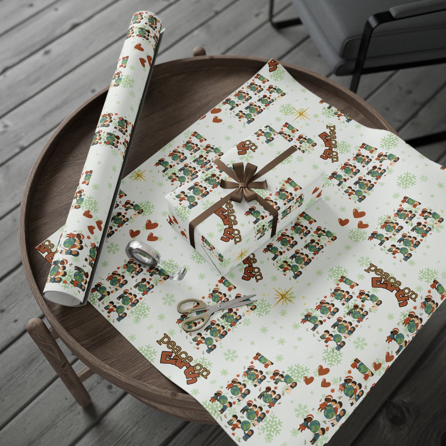 Peace on Earth Wrapping Paper | Holiday Christmas Gift Wrap