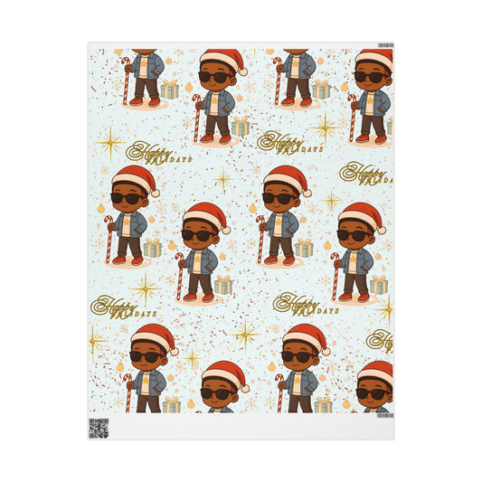 Holiday Magic! Visually Impaired Boy Christmas Wrapping Paper