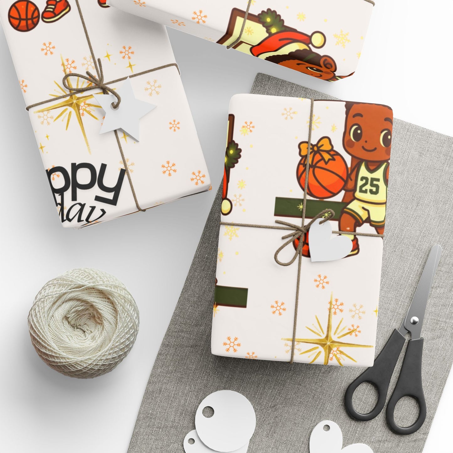 Holiday Hoop King Basketball Wrapping Paper | Holiday Gift Wrap