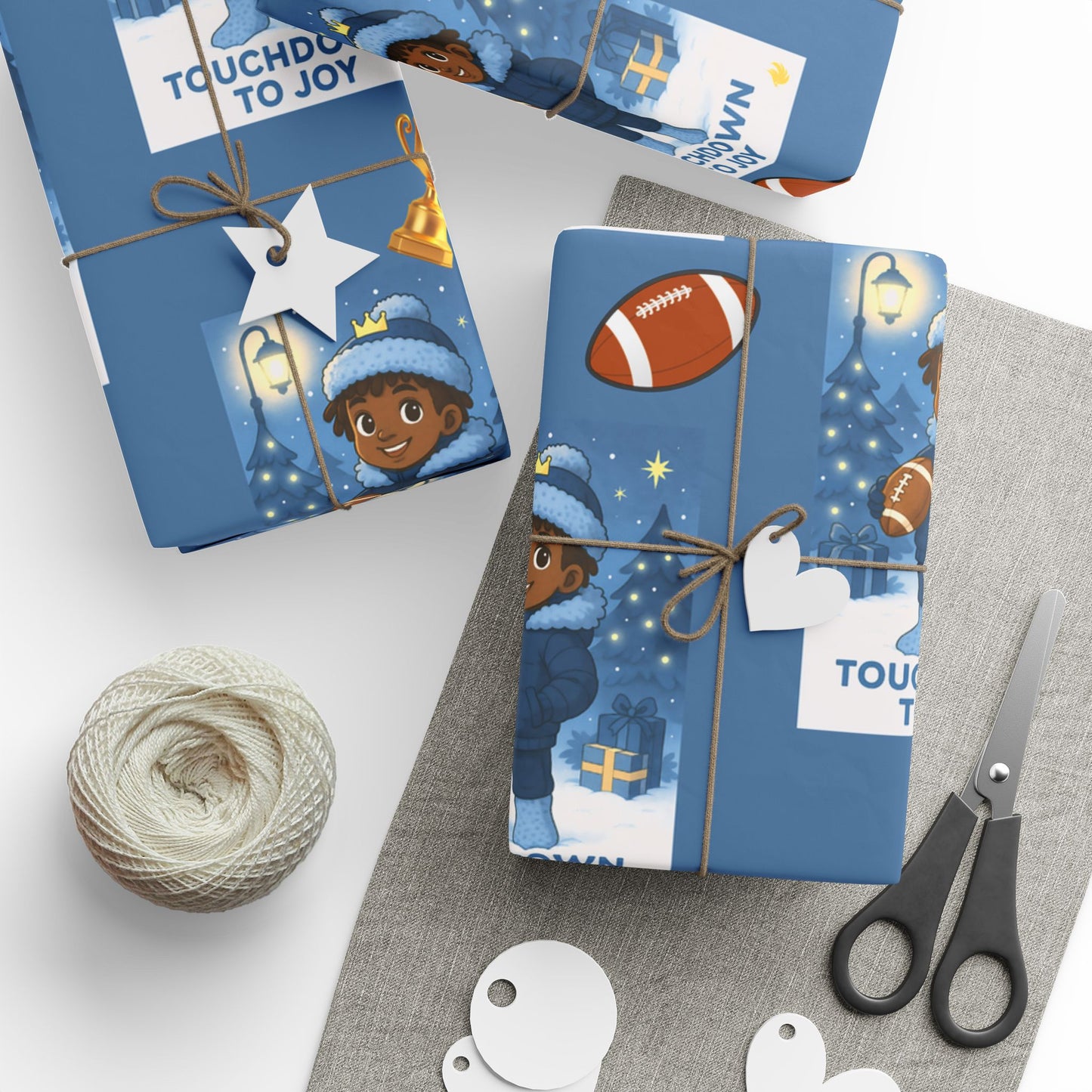 Touchdown to Joy Sports-Themed Wrapping Paper