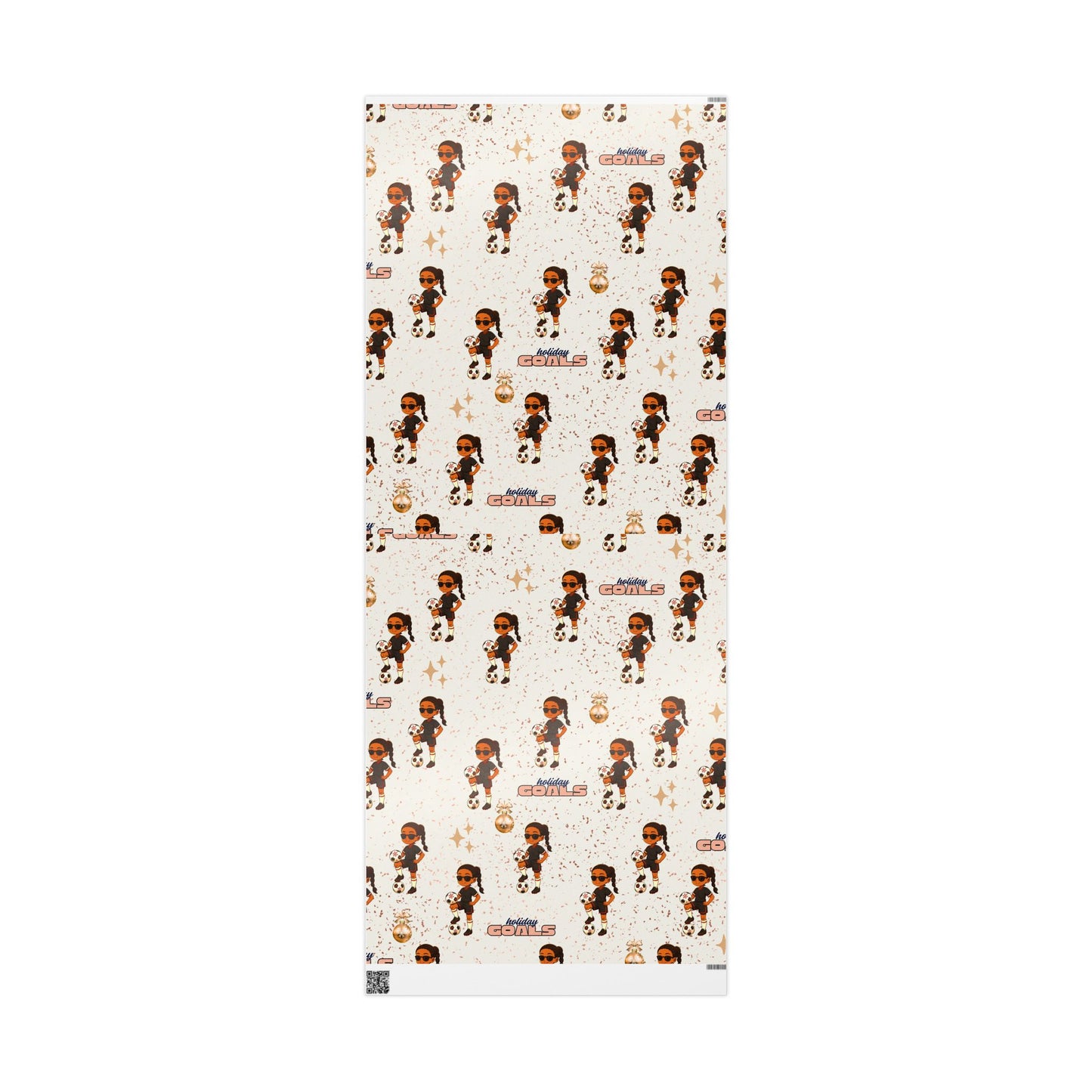 Little Queen Holiday Soccer Wrapping Paper