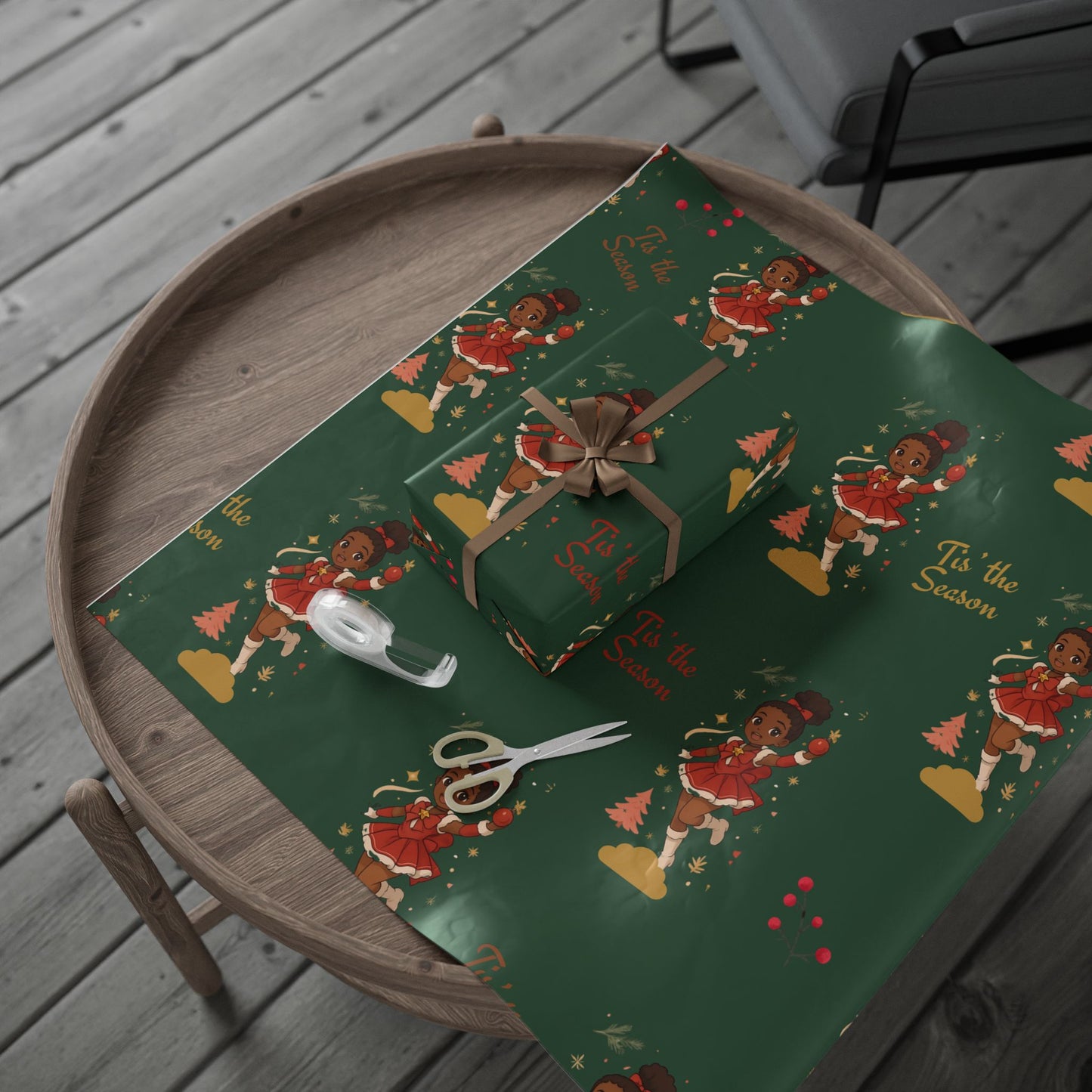 Melanin & Magic Christmas Gift Wrapping Paper