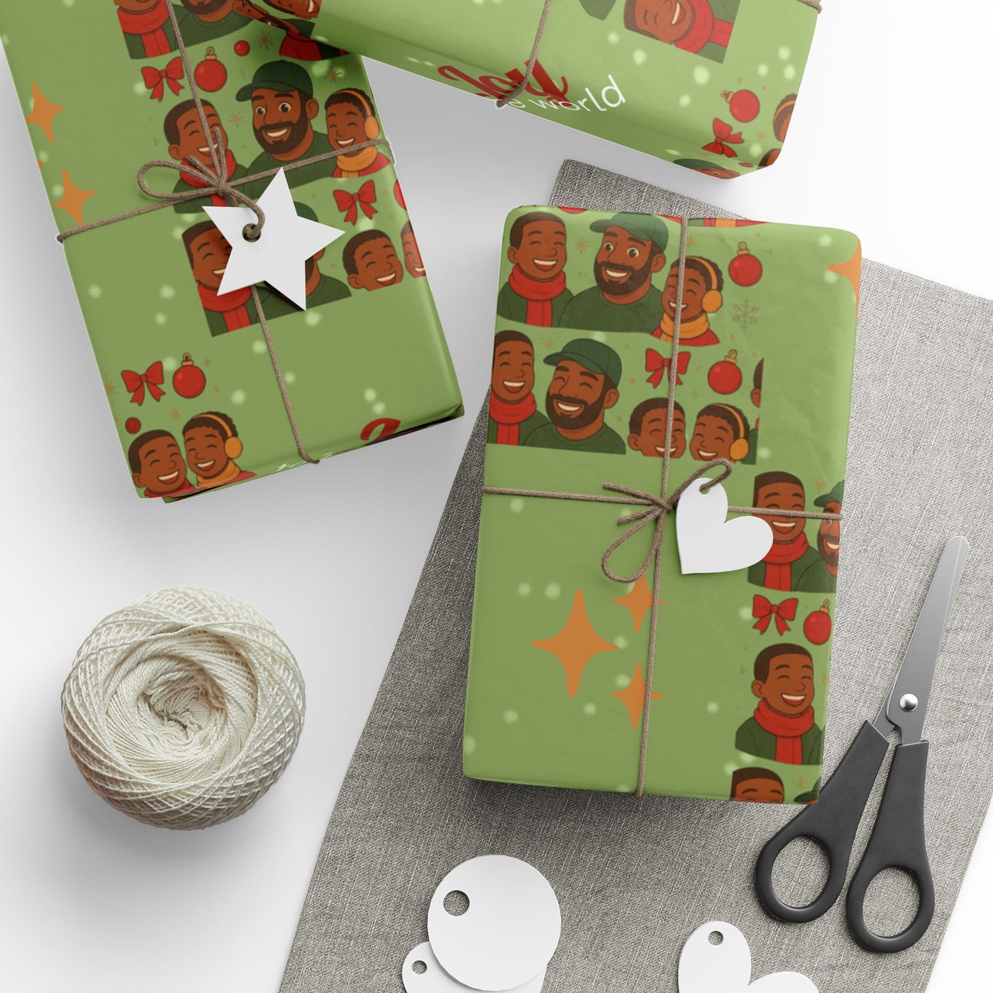 Like Father Like Sons Joyful Christmas Wrapping Paper
