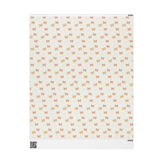 Smiling Bows Gift Wrap — Cute Kawaii-style Gift Wrap for Weddings, Baby Showers, Birthdays & More!