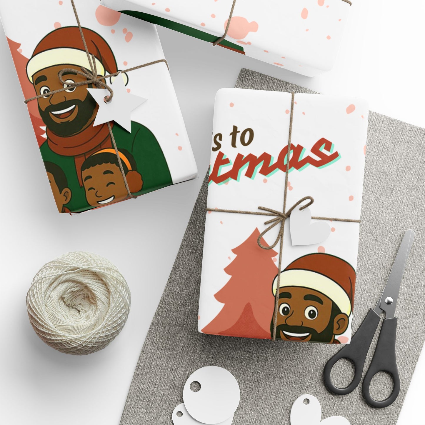 Like Father Like Sons Joyful Christmas Wrapping Paper