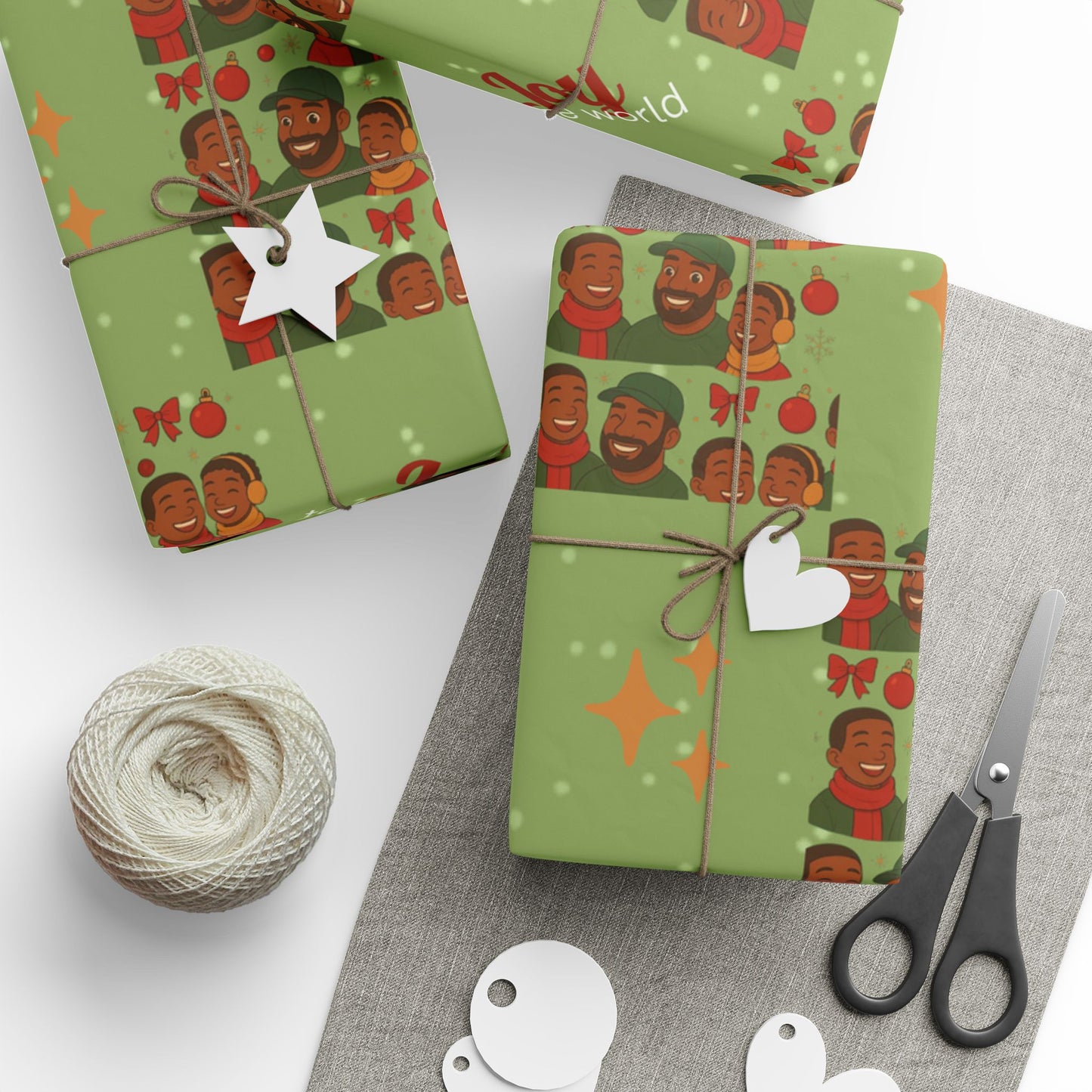 Like Father Like Sons Joyful Christmas Wrapping Paper