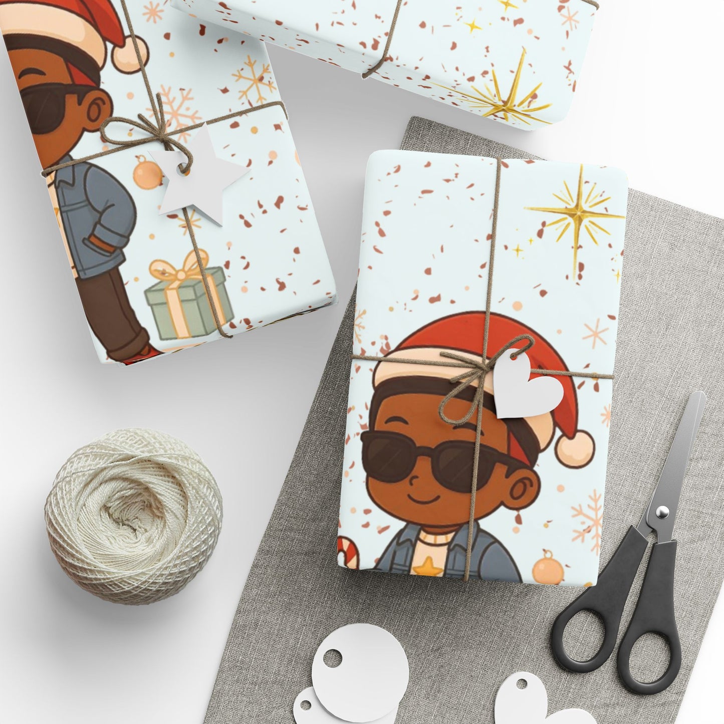 Holiday Magic! Visually Impaired Boy Christmas Wrapping Paper