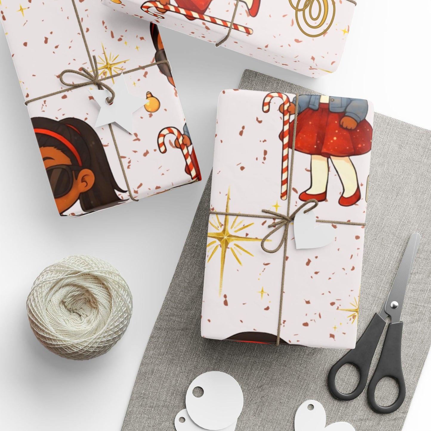 Holiday Magic!  Visually Impaired Girl Christmas Wrapping Paper