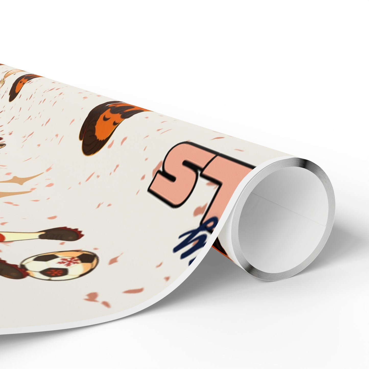 Little Queen Holiday Soccer Wrapping Paper