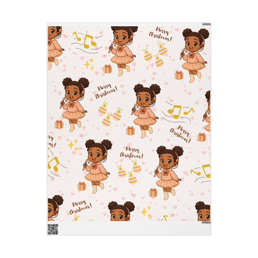 Little Queen Cochlear Implant Christmas Wrapping Paper I Inclusive Holiday Gift Wrap