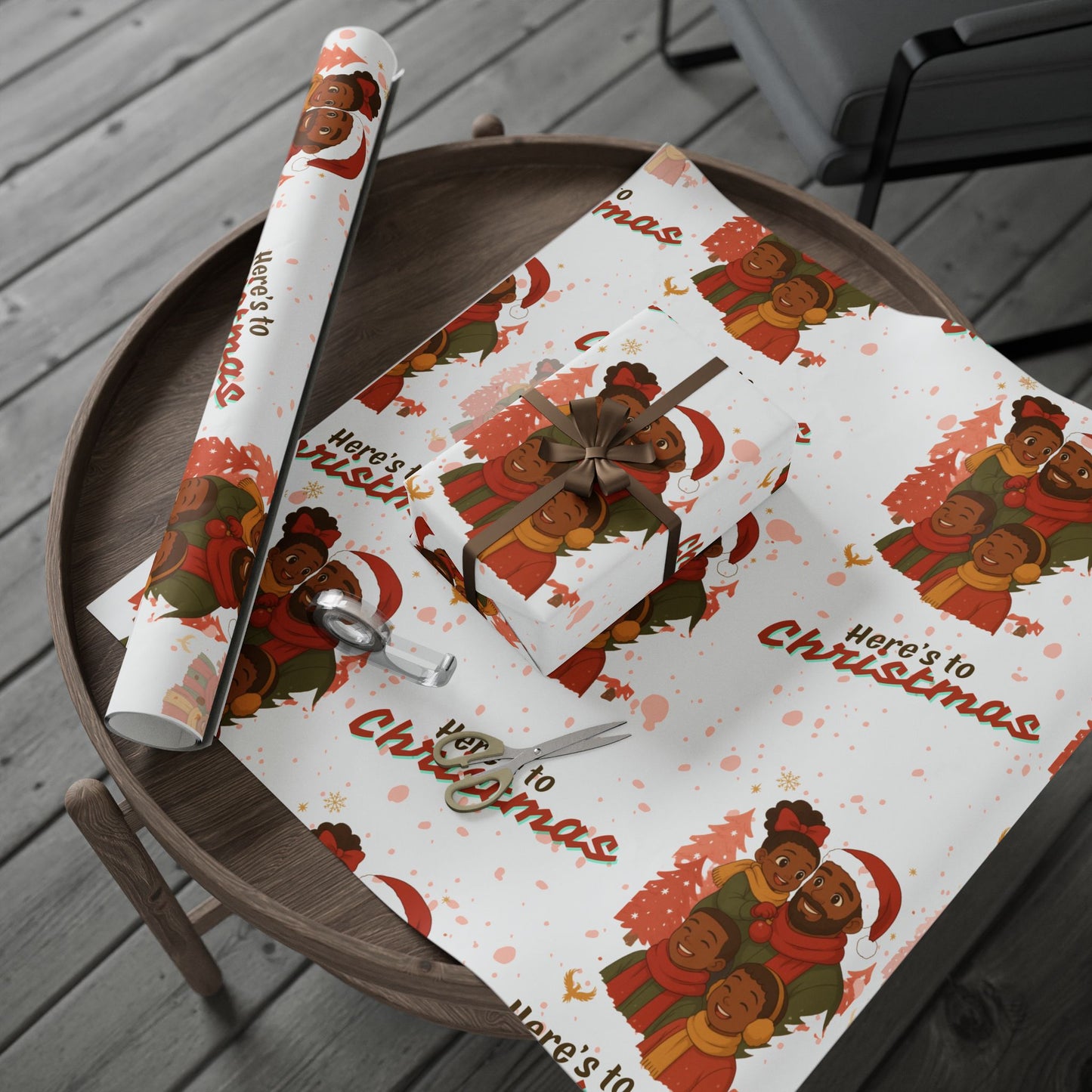 Here's to Christmas Festive Wrapping Paper I Fathers Matter