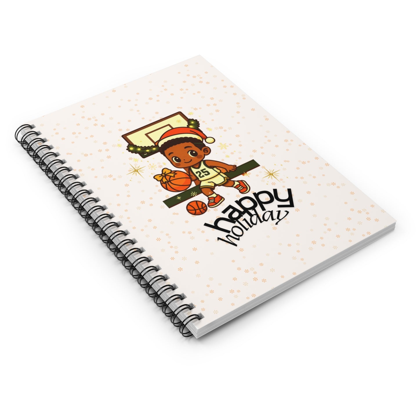 Holiday Hoop King Hat Spiral Notebook | Ruled