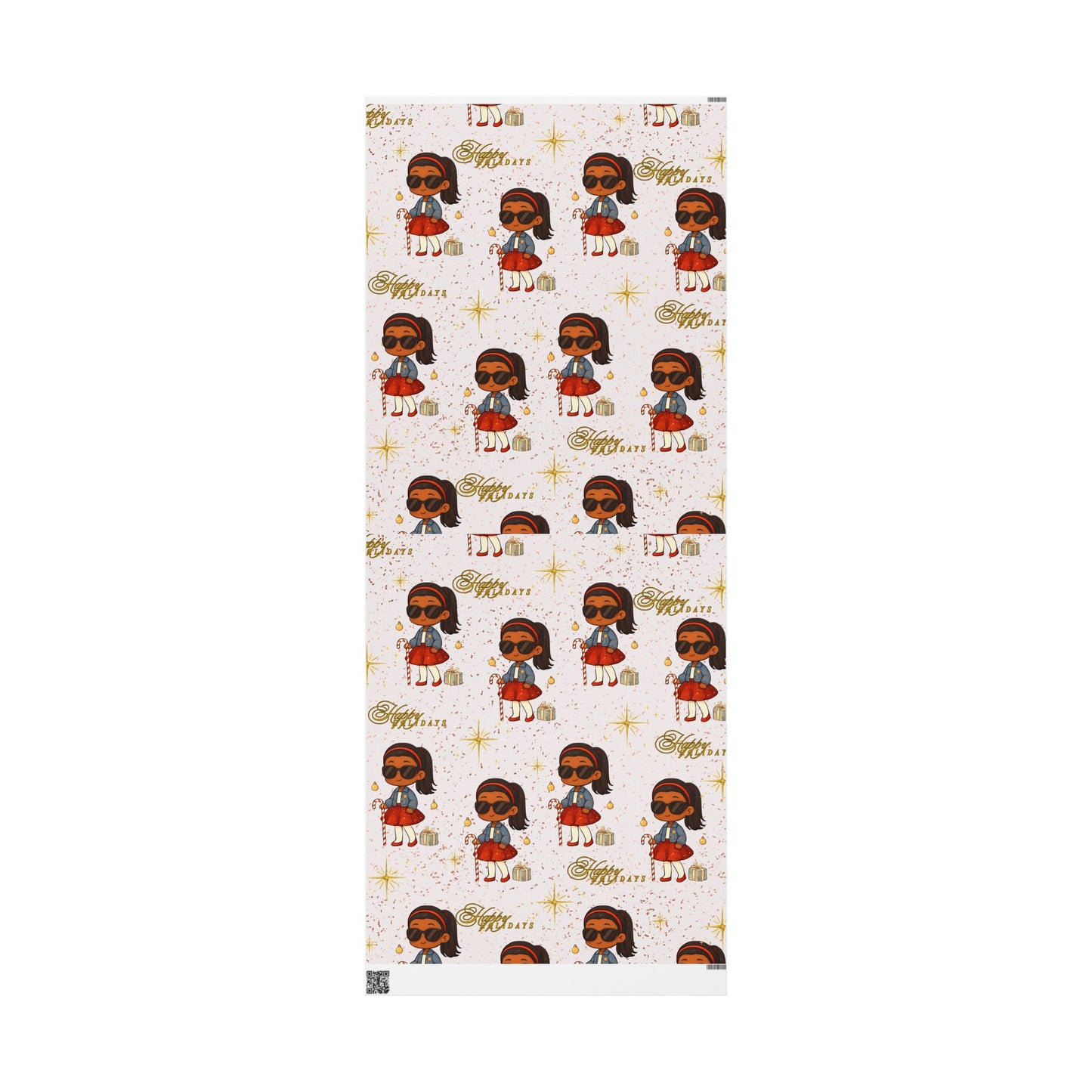 Holiday Magic!  Visually Impaired Girl Christmas Wrapping Paper