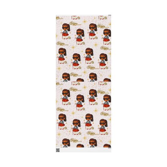 Holiday Magic!  Visually Impaired Girl Christmas Wrapping Paper