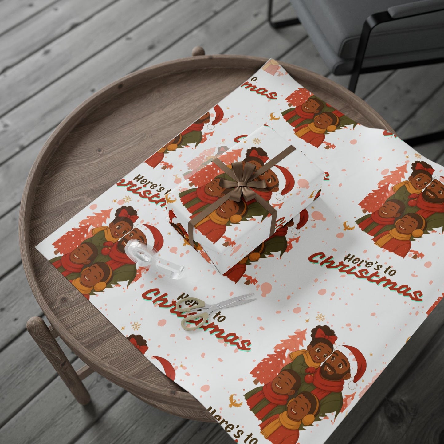 Here's to Christmas Festive Wrapping Paper I Fathers Matter