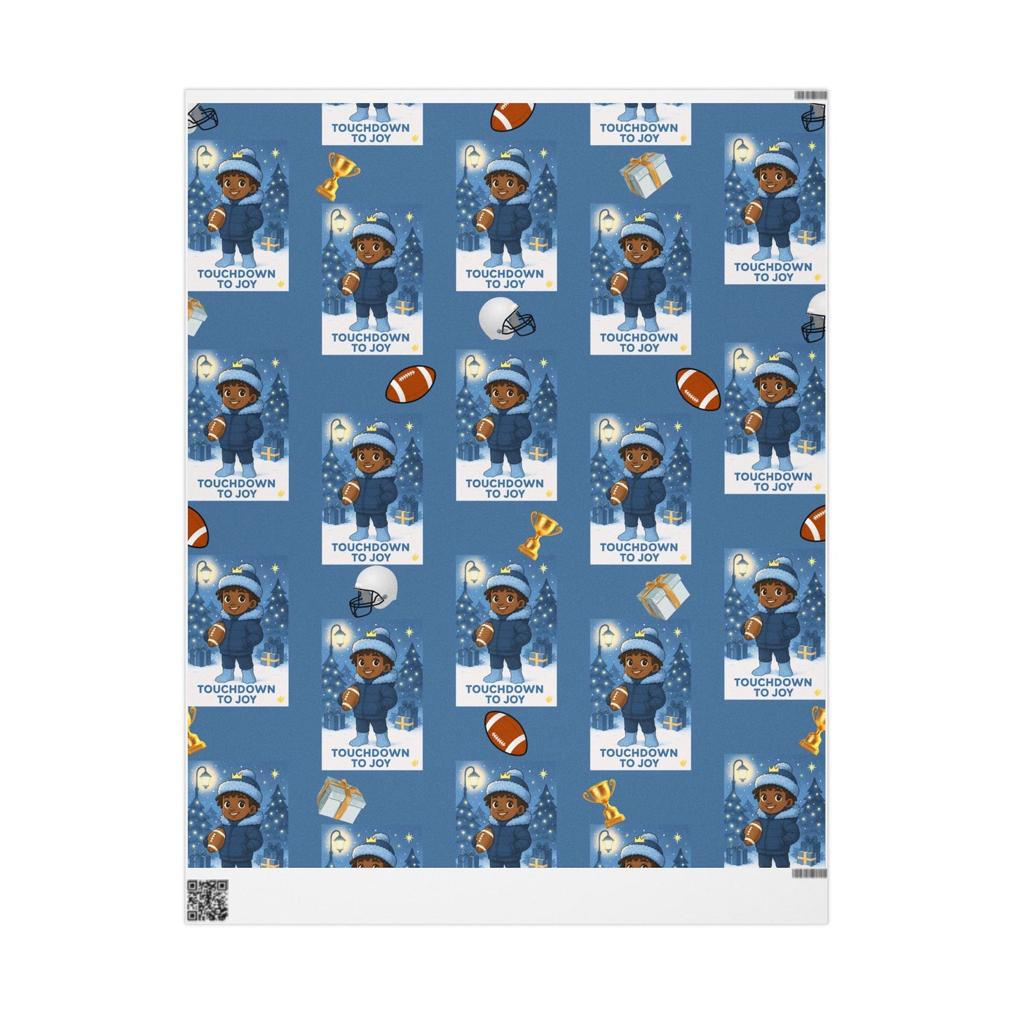 Touchdown to Joy Sports-Themed Wrapping Paper