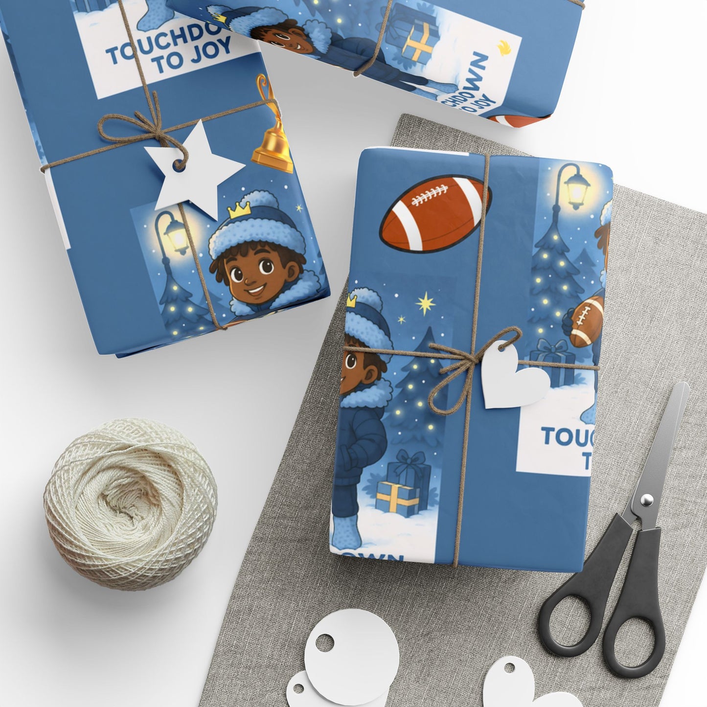 Touchdown to Joy Sports-Themed Wrapping Paper