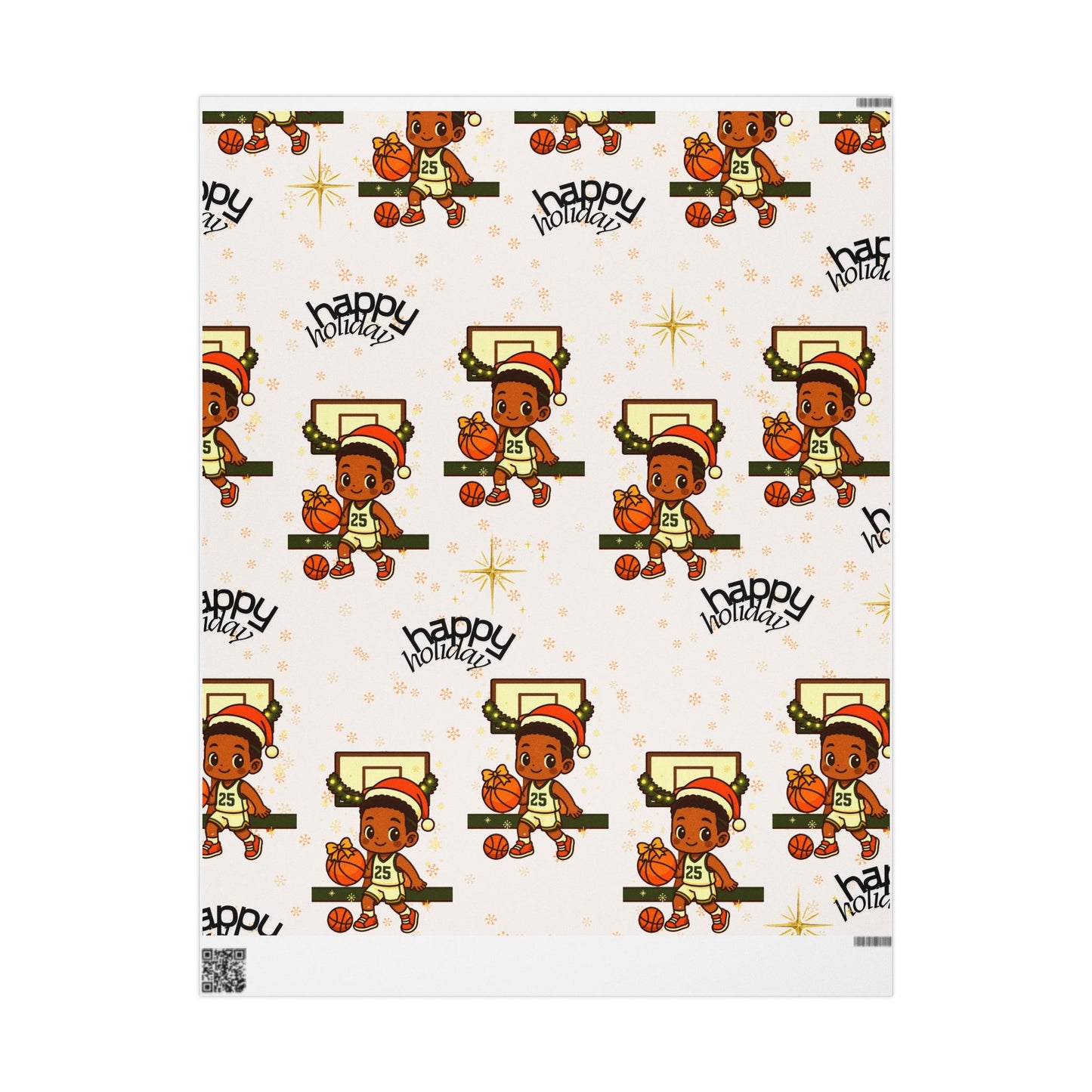 Holiday Hoop King Basketball Wrapping Paper | Holiday Gift Wrap