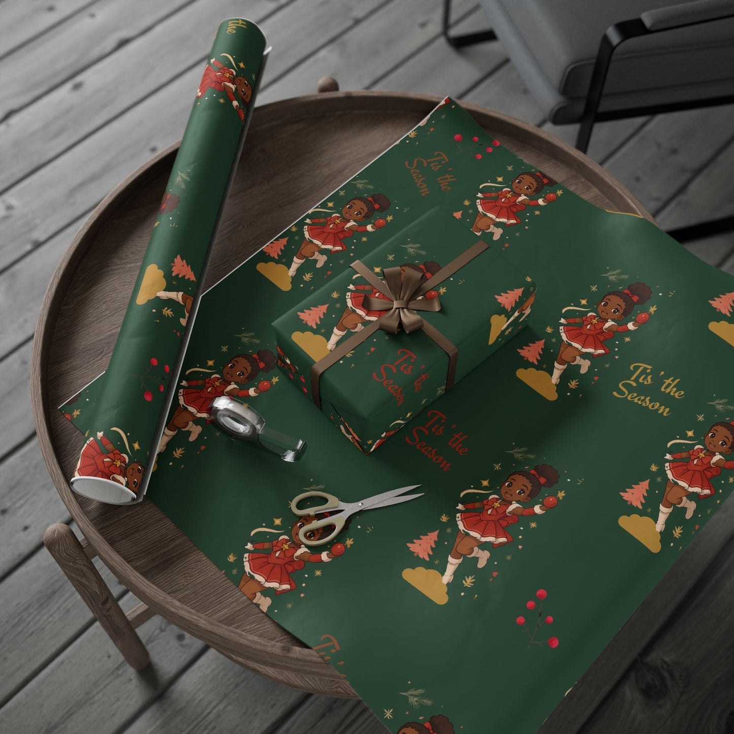 Melanin & Magic Christmas Gift Wrapping Paper