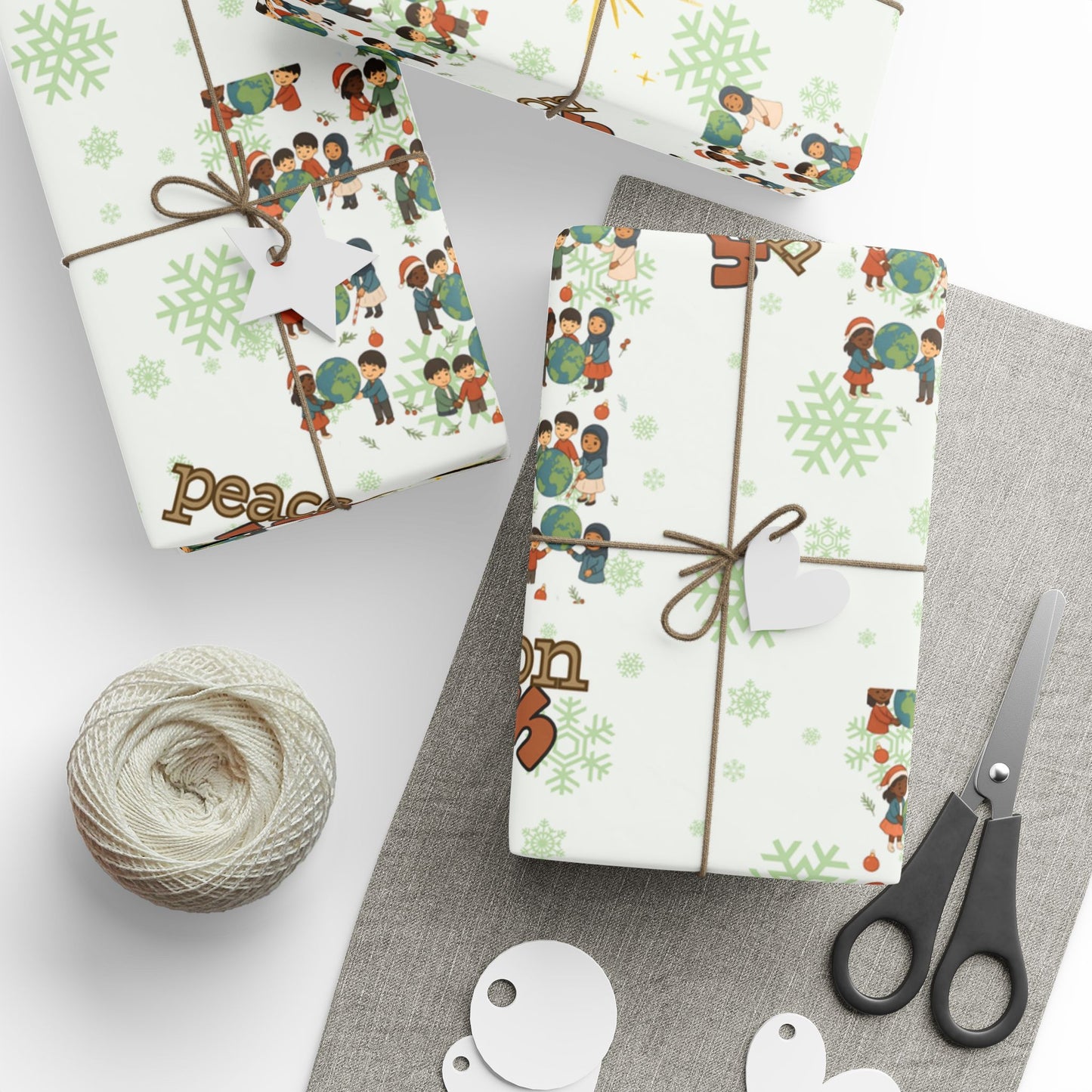 Peace on Earth Wrapping Paper | Holiday Christmas Gift Wrap