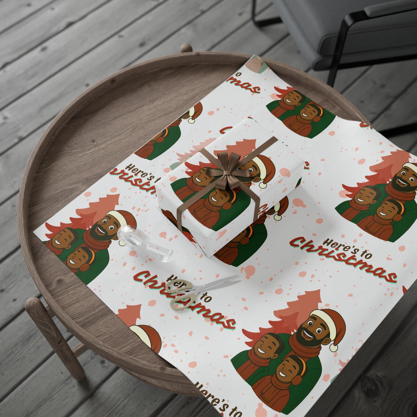 Like Father Like Sons Joyful Christmas Wrapping Paper