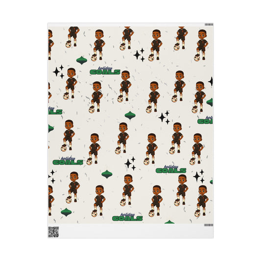 Little King Holiday Soccer Player Wrapping Paper