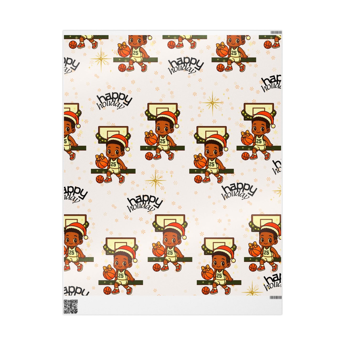 Holiday Hoop King Basketball Wrapping Paper | Holiday Gift Wrap