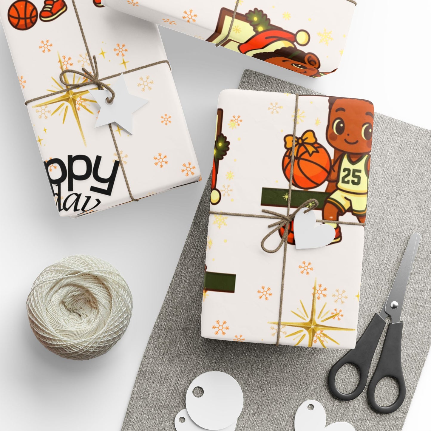 Holiday Hoop King Basketball Wrapping Paper | Holiday Gift Wrap