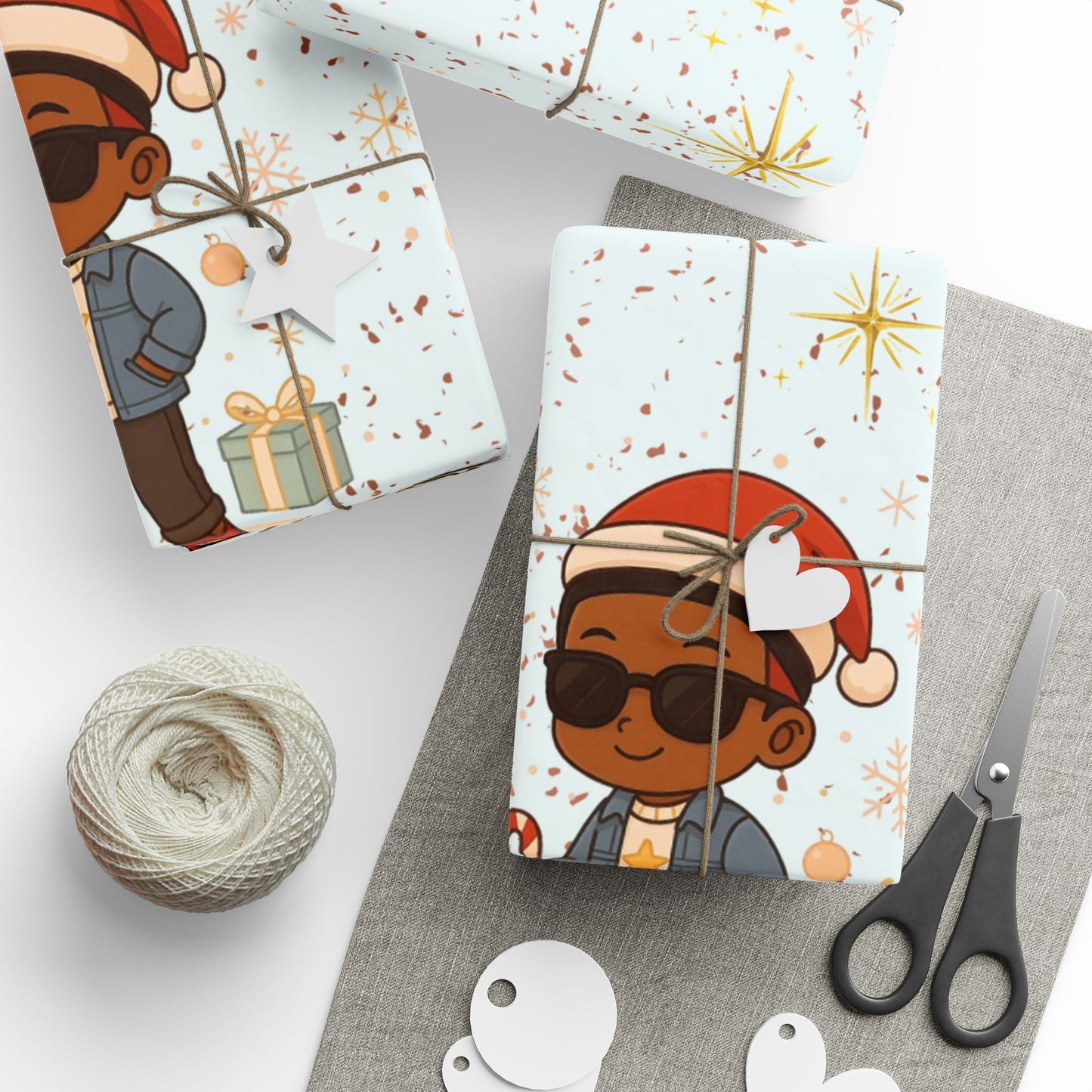 Holiday Magic! Visually Impaired Boy Christmas Wrapping Paper