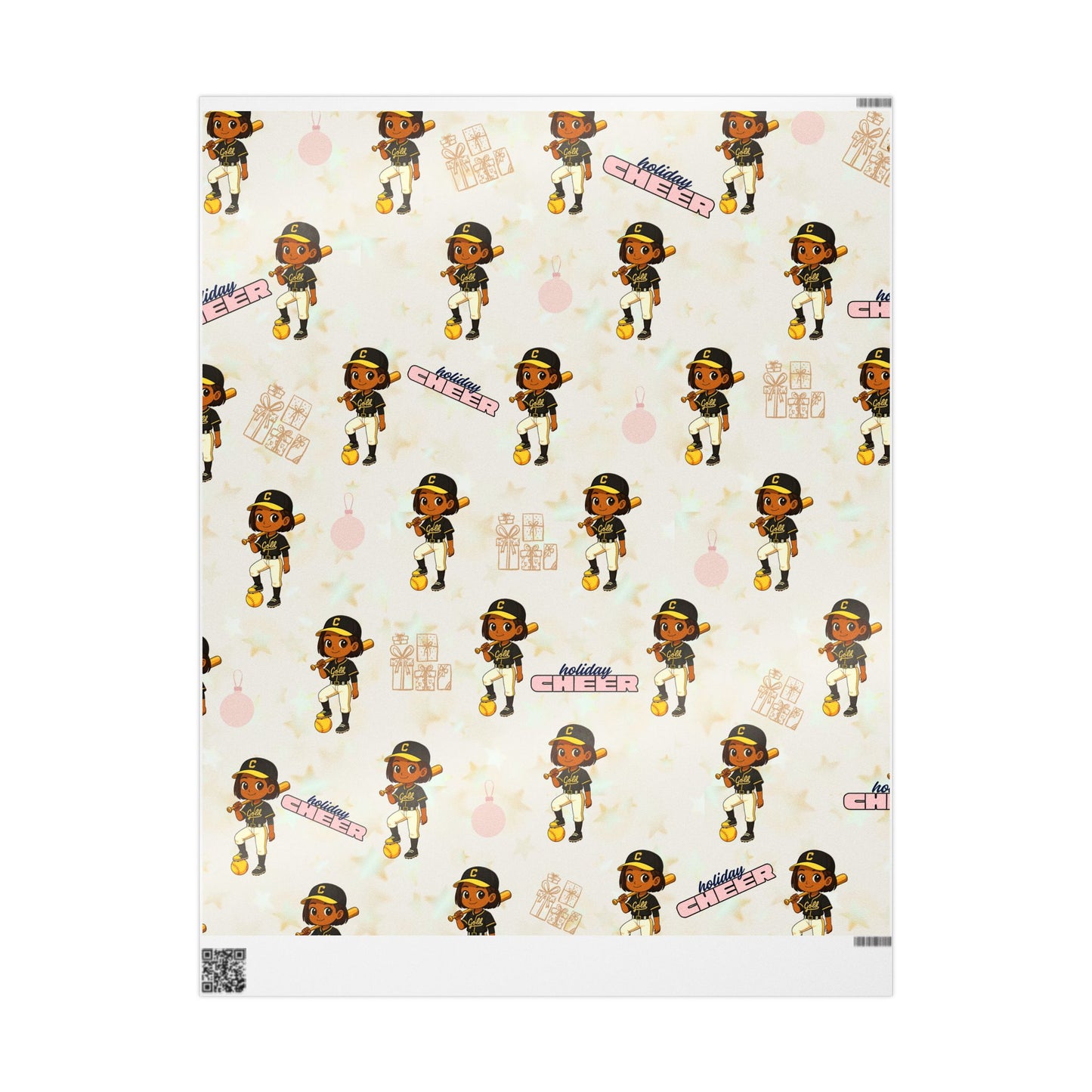 Softball Queen Holiday Cheer Wrapping Paper