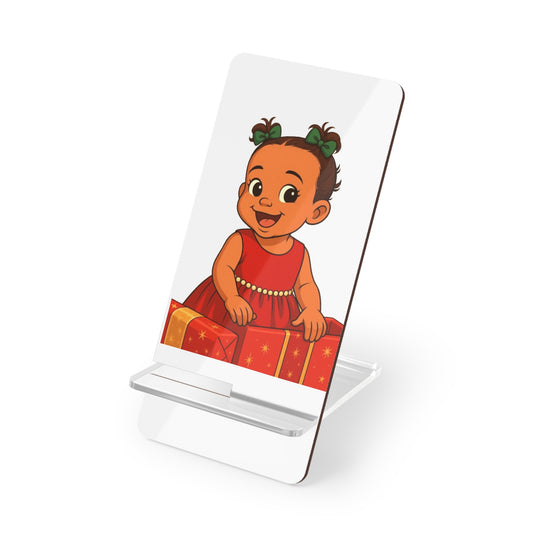 Nova's Holiday l Phone Stand — Foldable Mobile Display for Smartphones, Cartoon Infant Design