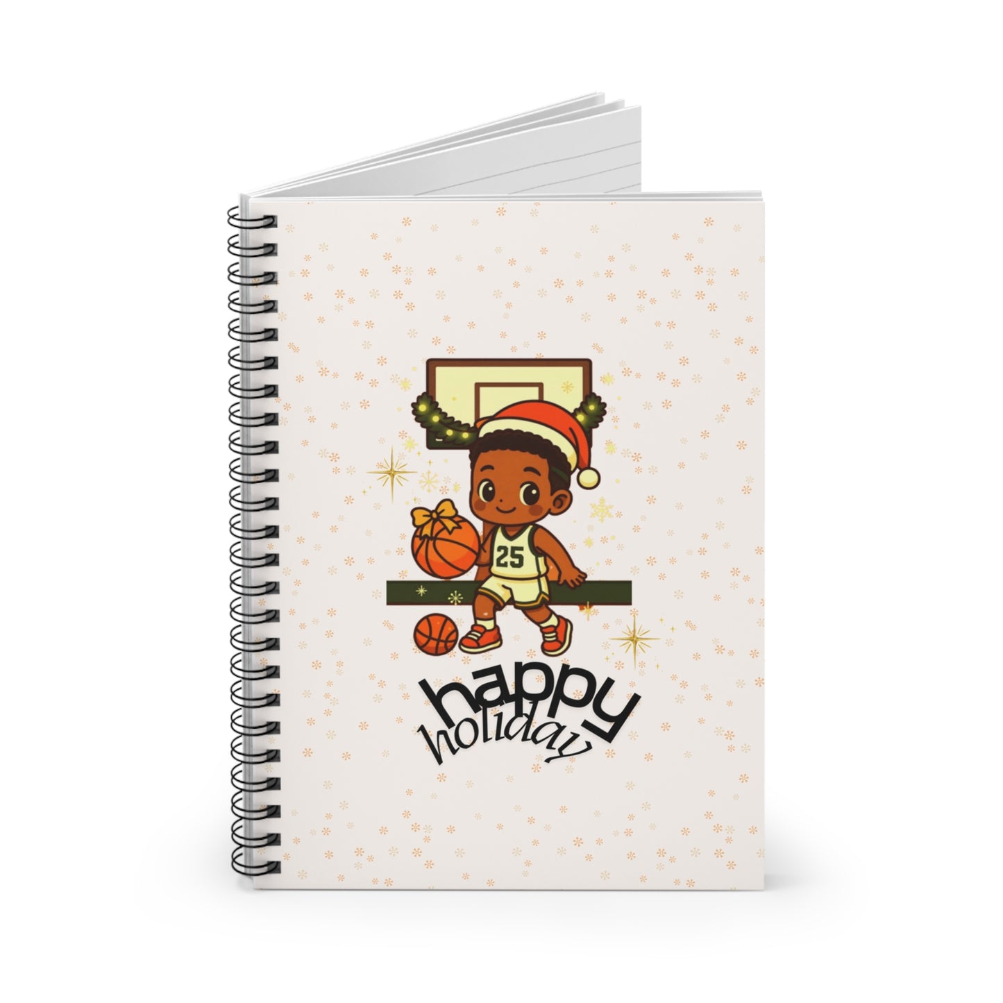 Holiday Hoop King Hat Spiral Notebook | Ruled