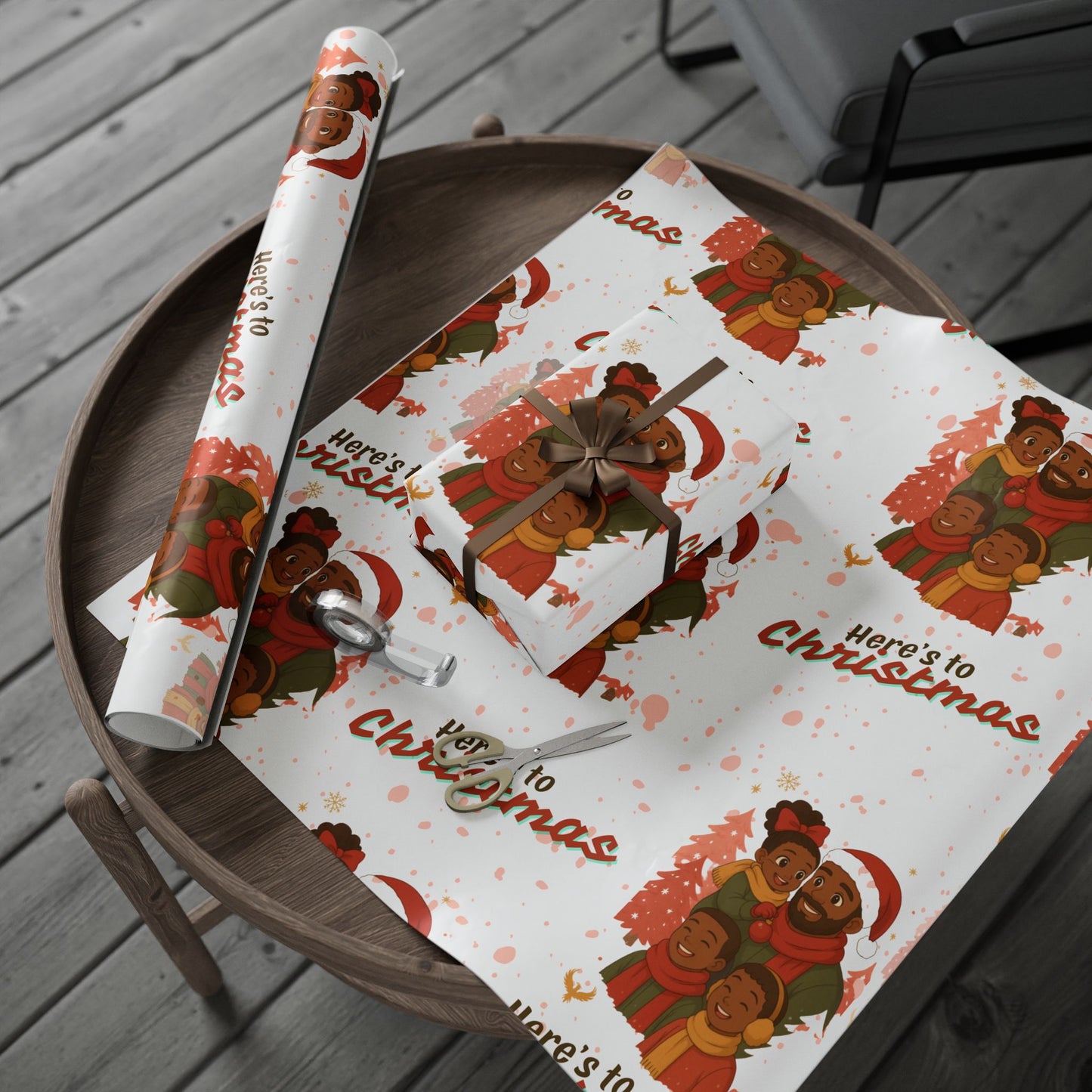 Here's to Christmas Festive Wrapping Paper I Fathers Matter