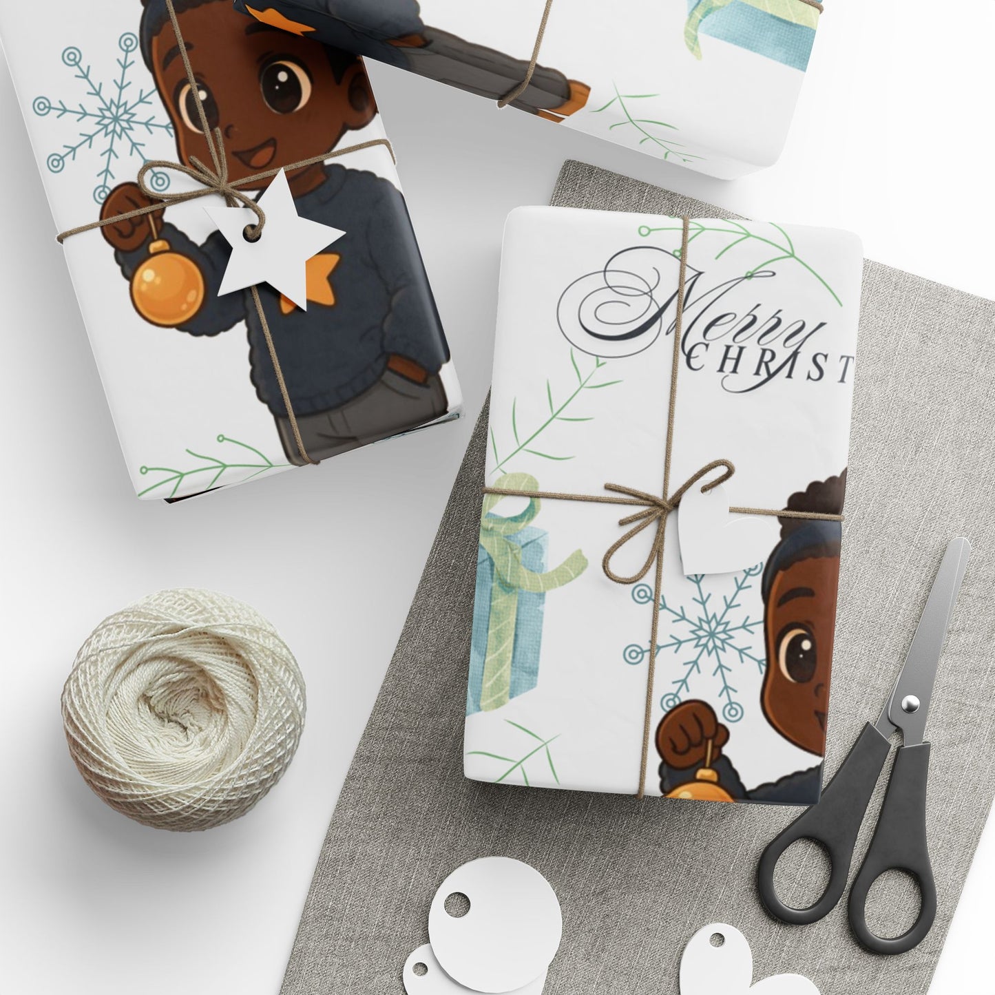 Little King Cochlear Implant Christmas Wrapping Paper — Inclusive Holiday Gift Wrap