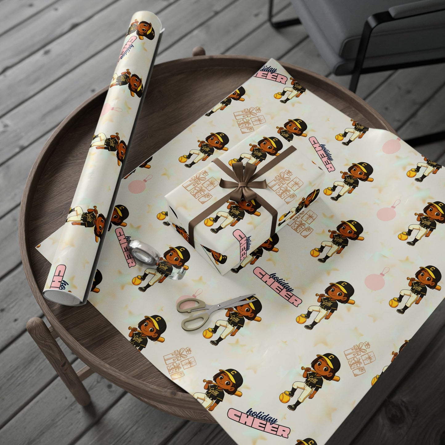 Softball Queen Holiday Cheer Wrapping Paper