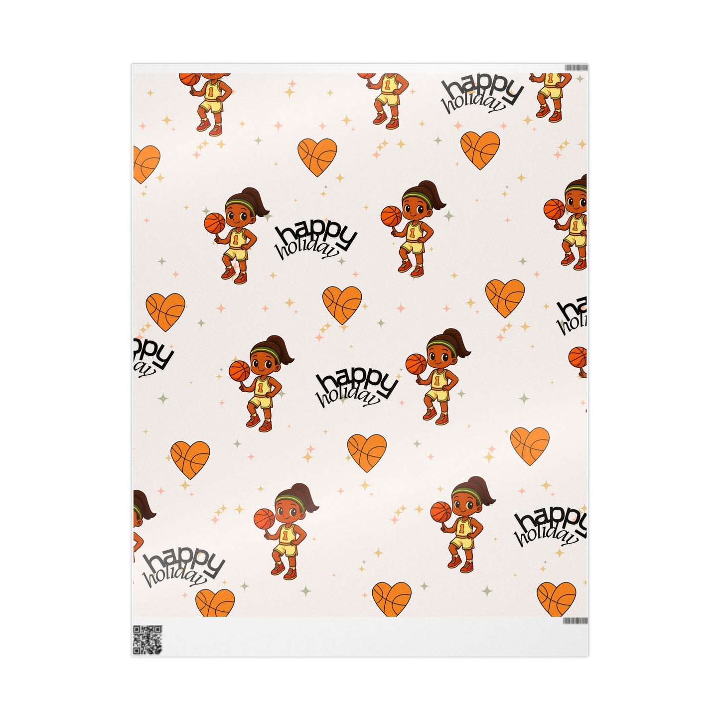 Holiday Hoop Queen Basketball Wrapping Paper I Holiday Gift Wrap