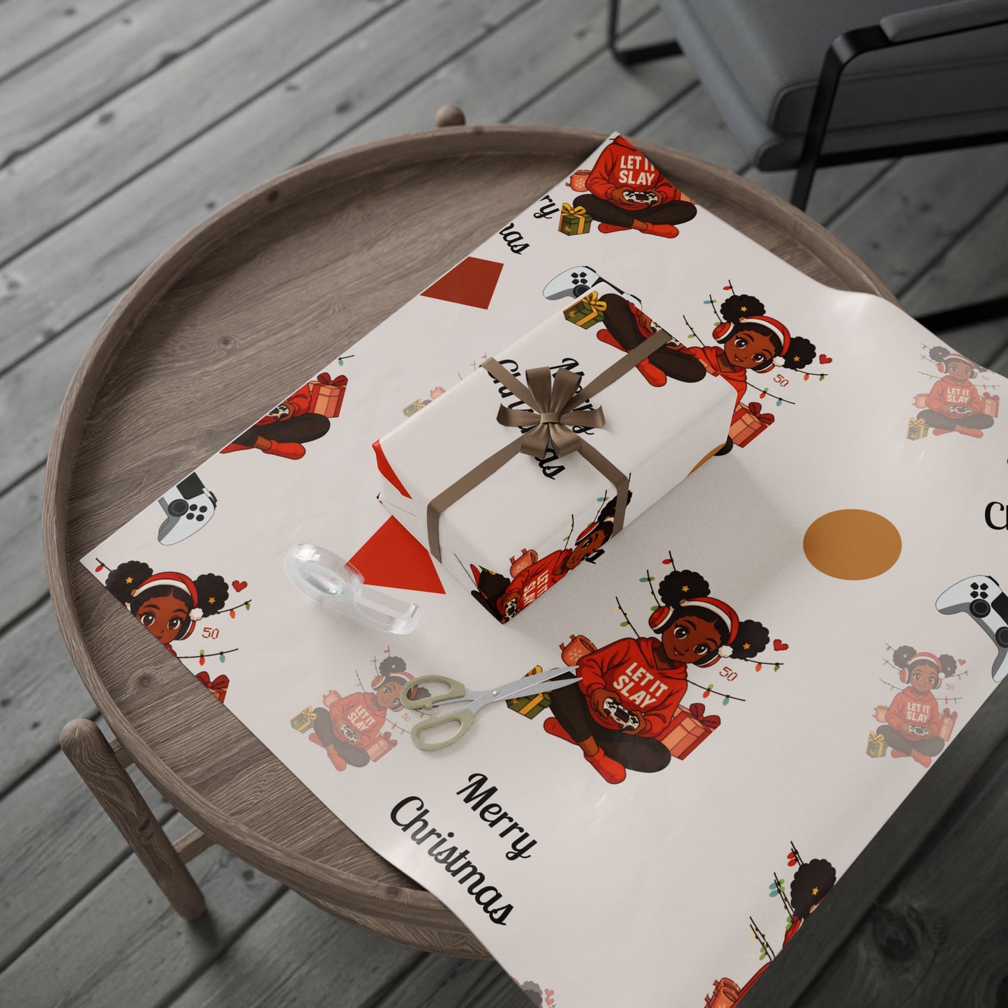 Gamer Girl Holiday Gift Wrap