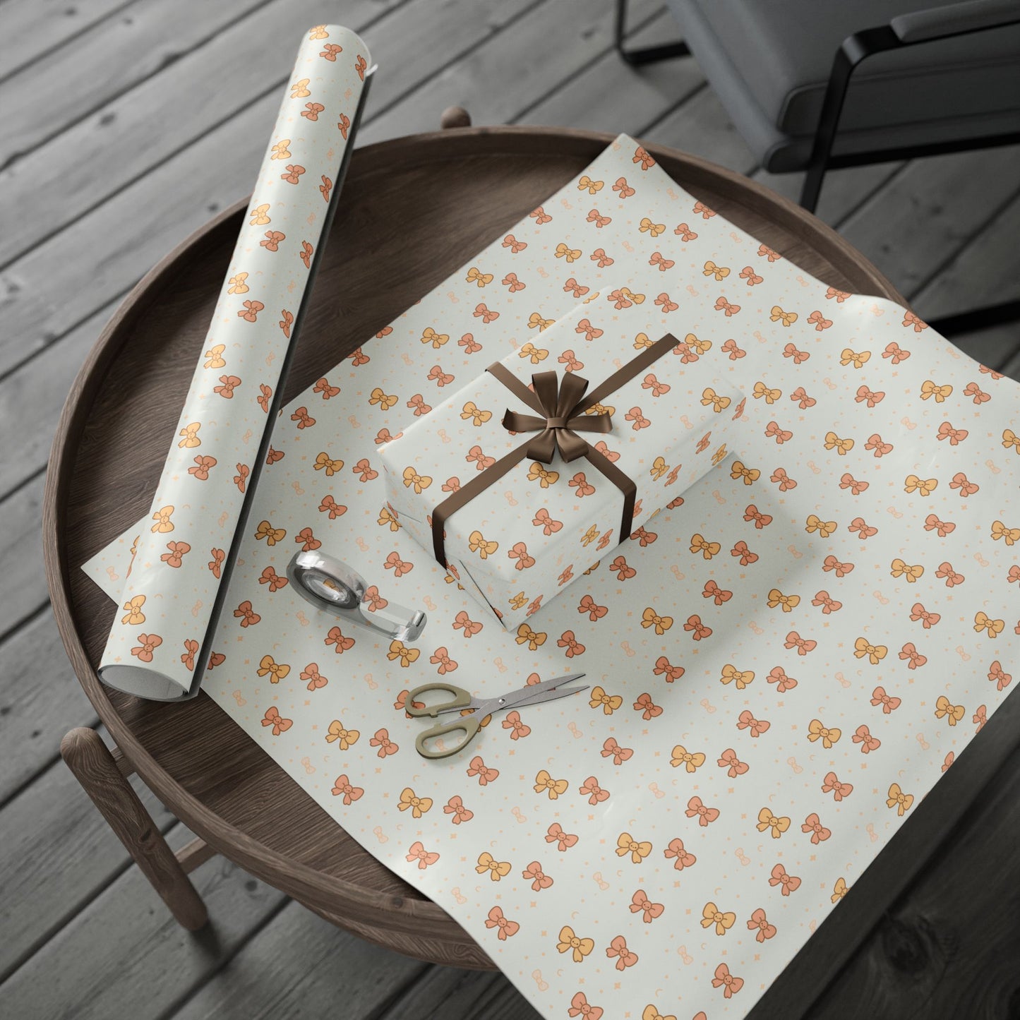 Smiling Bows Gift Wrap — Cute Kawaii-style Gift Wrap for Weddings, Baby Showers, Birthdays & More!