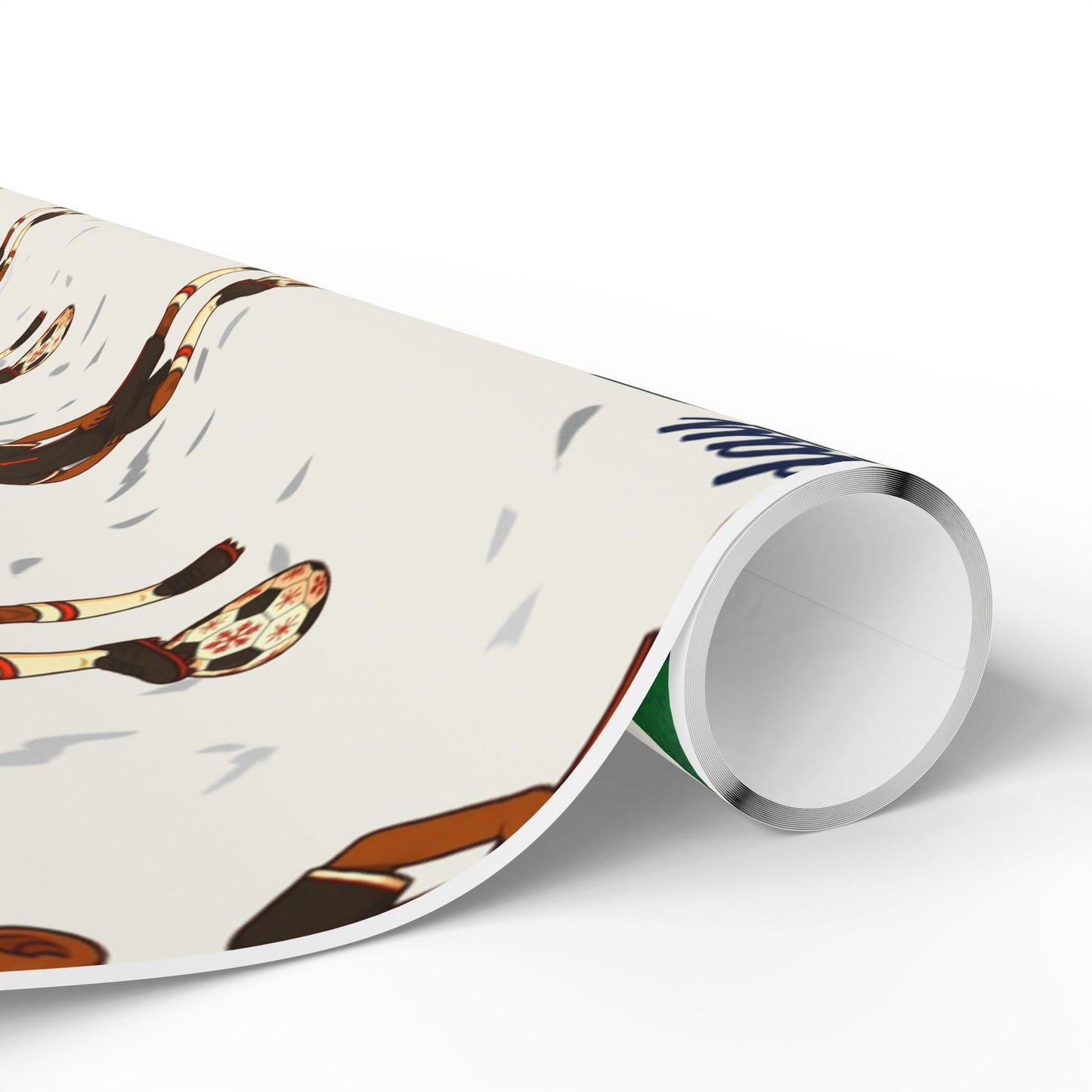 Little King Holiday Soccer Player Wrapping Paper