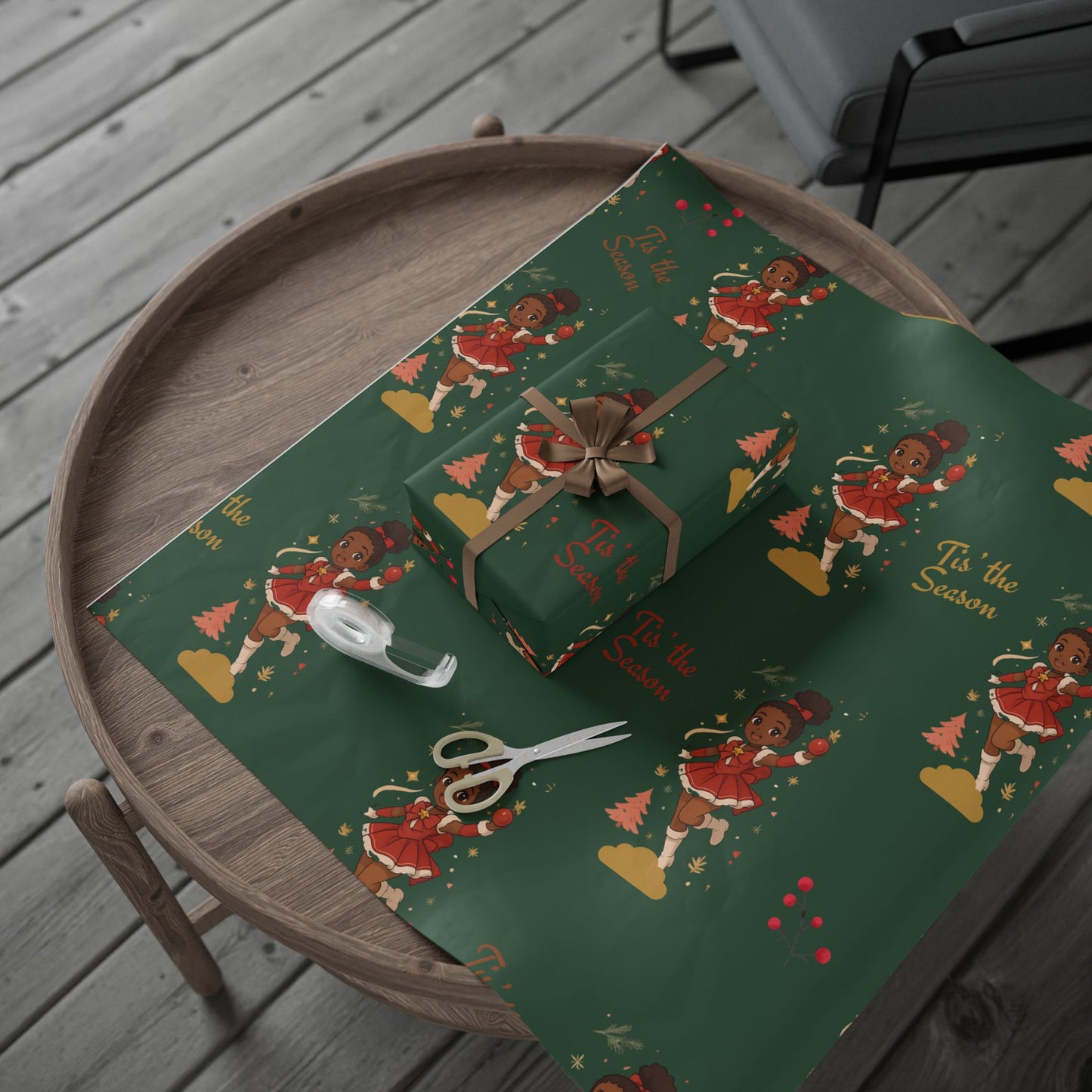 Melanin & Magic Christmas Gift Wrapping Paper