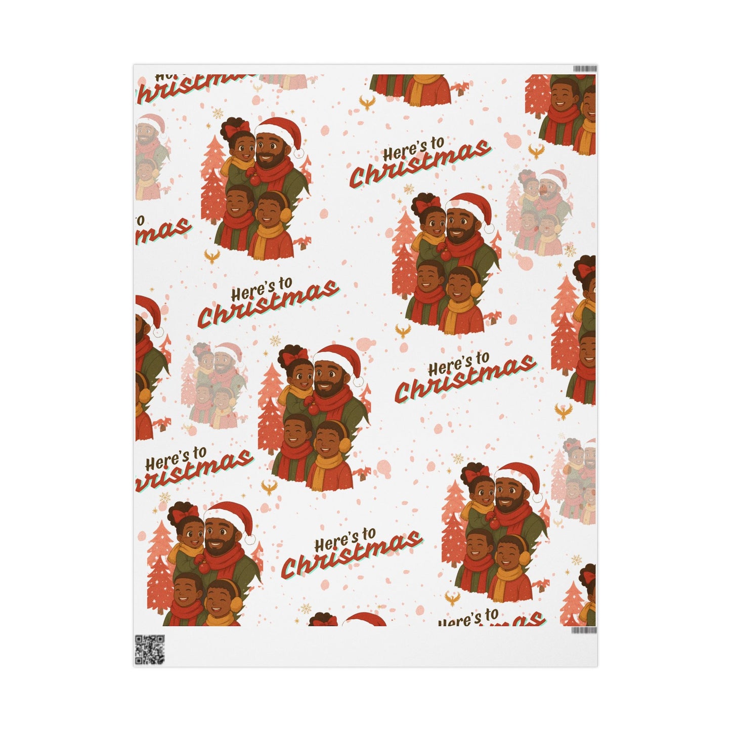 Here's to Christmas Festive Wrapping Paper I Fathers Matter