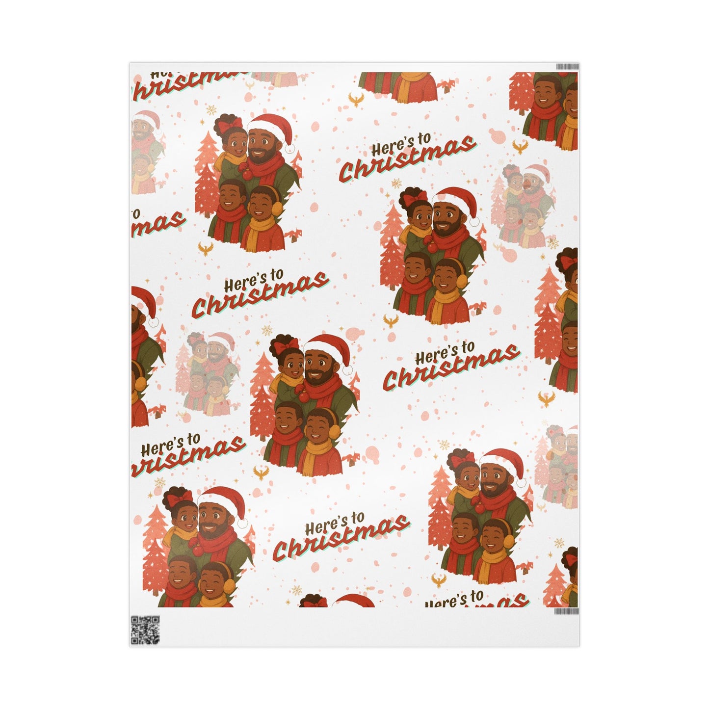 Here's to Christmas Festive Wrapping Paper I Fathers Matter