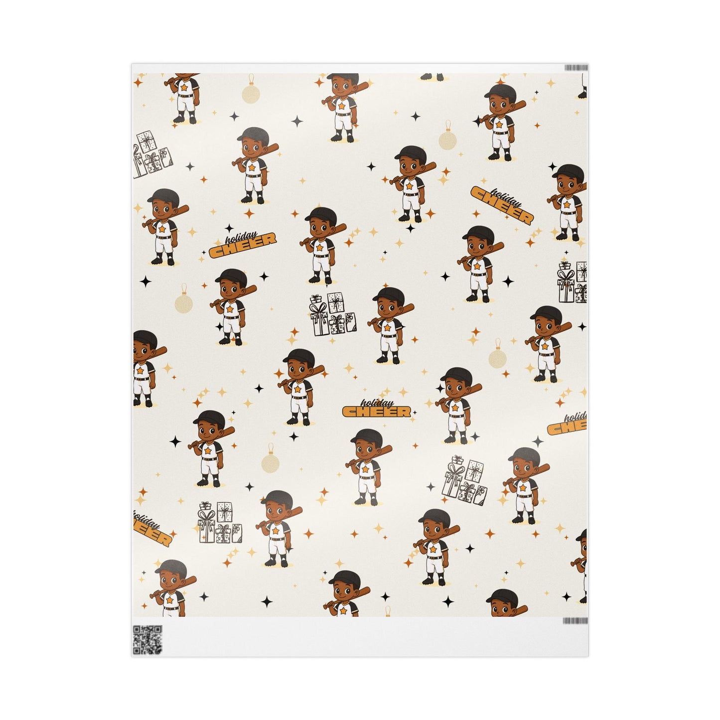 Little King Baseball Holiday Wrapping Paper