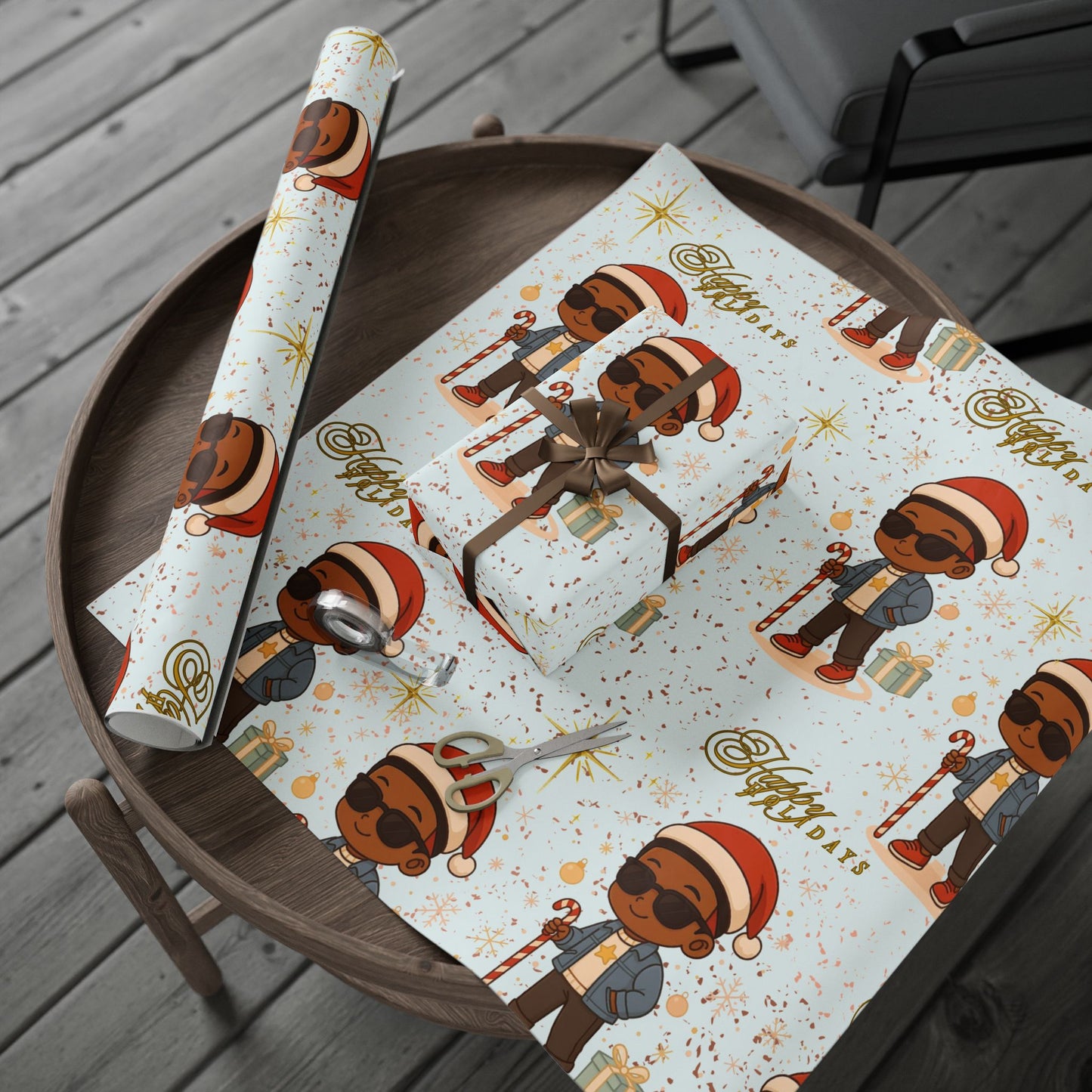 Holiday Magic! Visually Impaired Boy Christmas Wrapping Paper