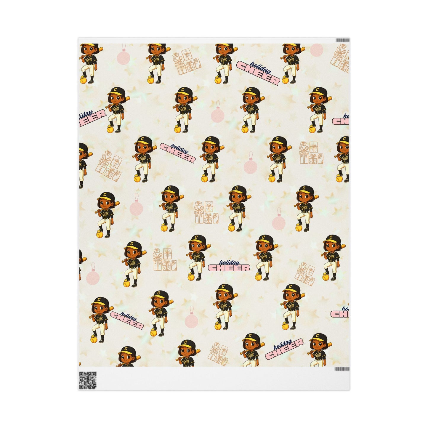 Softball Queen Holiday Cheer Wrapping Paper
