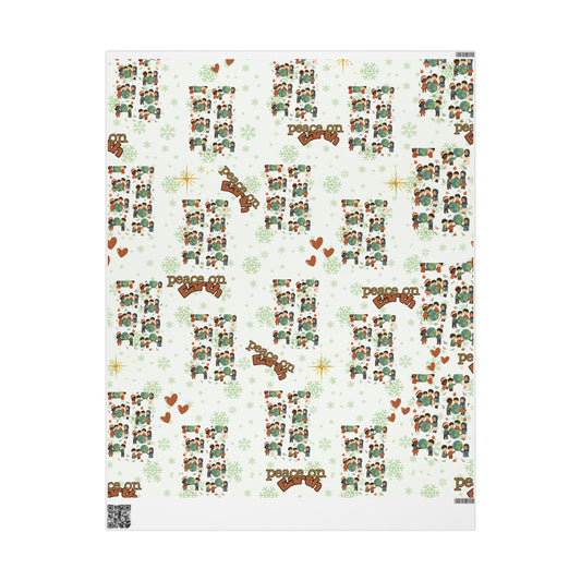 Peace on Earth Wrapping Paper | Holiday Christmas Gift Wrap