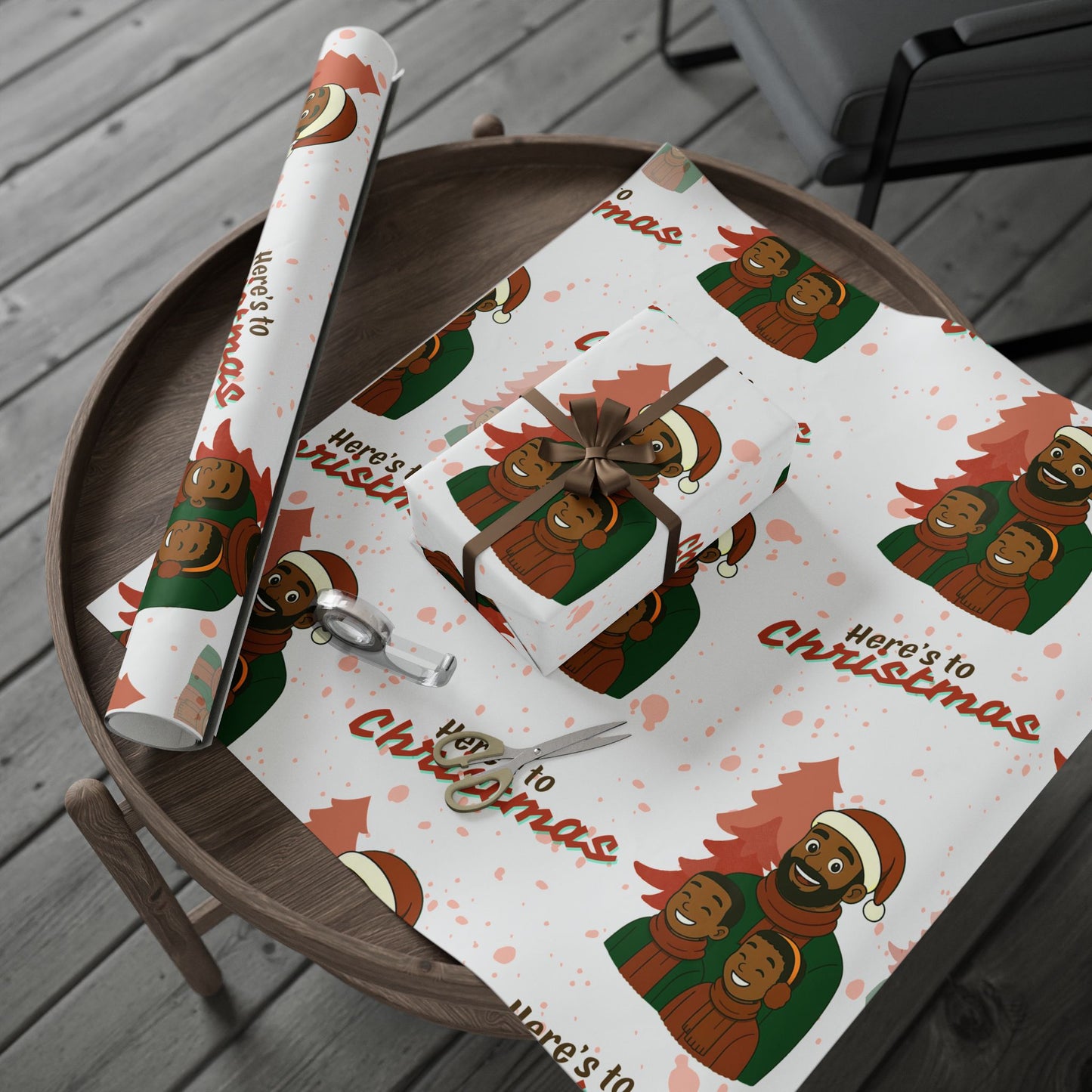 Like Father Like Sons Joyful Christmas Wrapping Paper